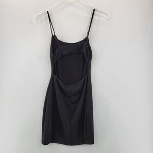 NBD Black Bodycon Mini Dress Size‎ XS Spaghetti Straps Cutout Back Stretch Sexy